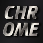 Lettre métallique avec effet chrome