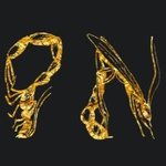 Goldene Inschrift mit dem Insektofobiya-Schrifttyp