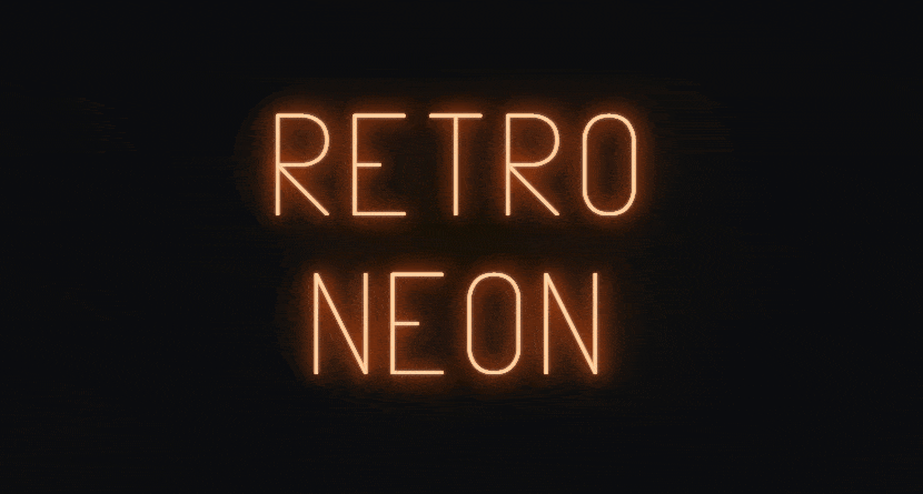 Néon dans le style rétro