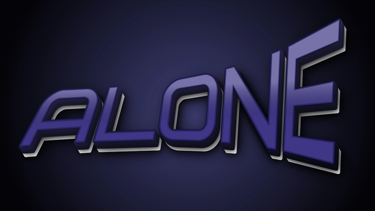 Texte 3D sombre violett futuriste (Sci-Fi)
