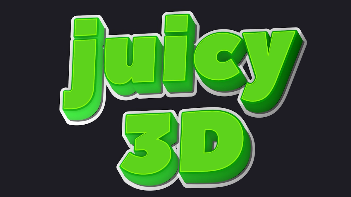 Police 3D belle couleur verte savoureuse