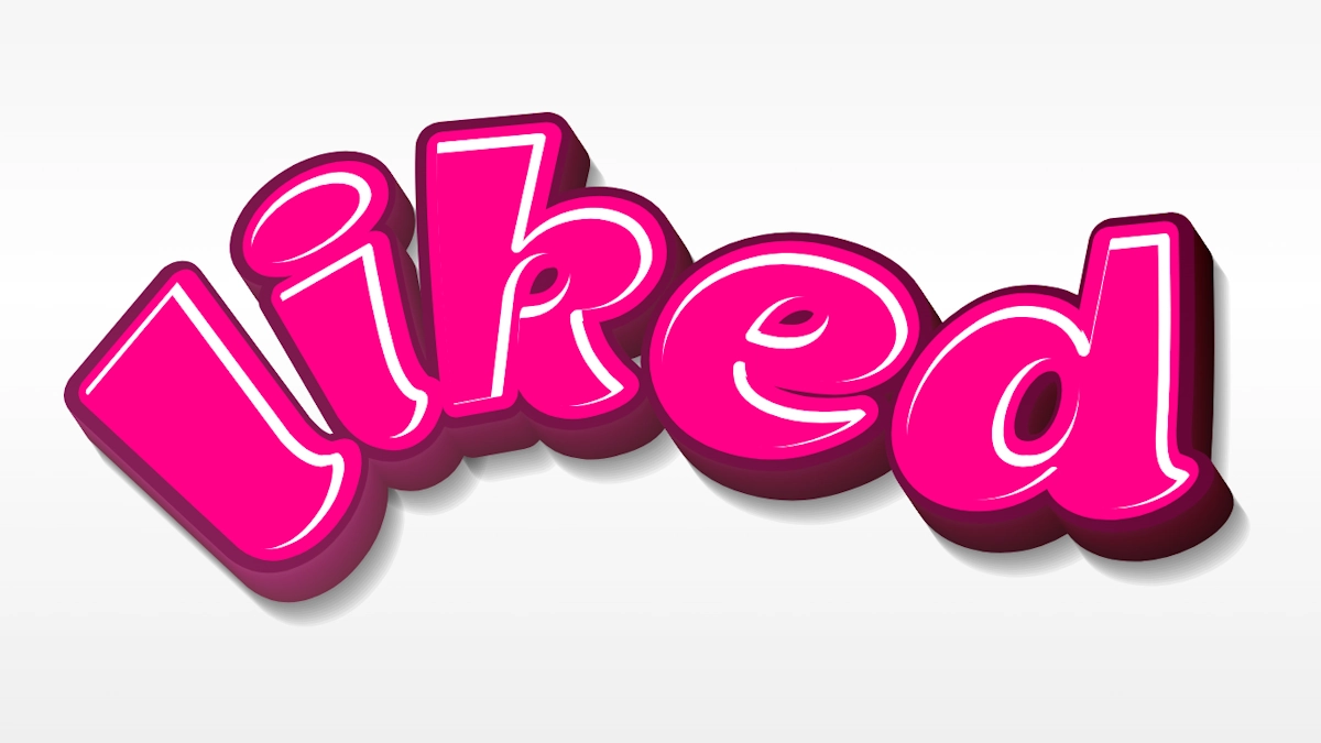 Texte 3D rose mignon au style bande dessinée
