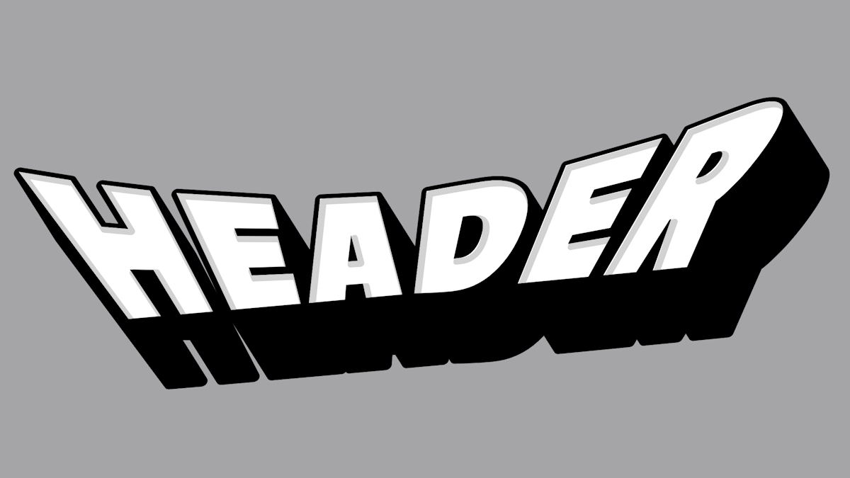 Texte 3D blanc volumineux dans le style des bandes dessinées et titres d'action