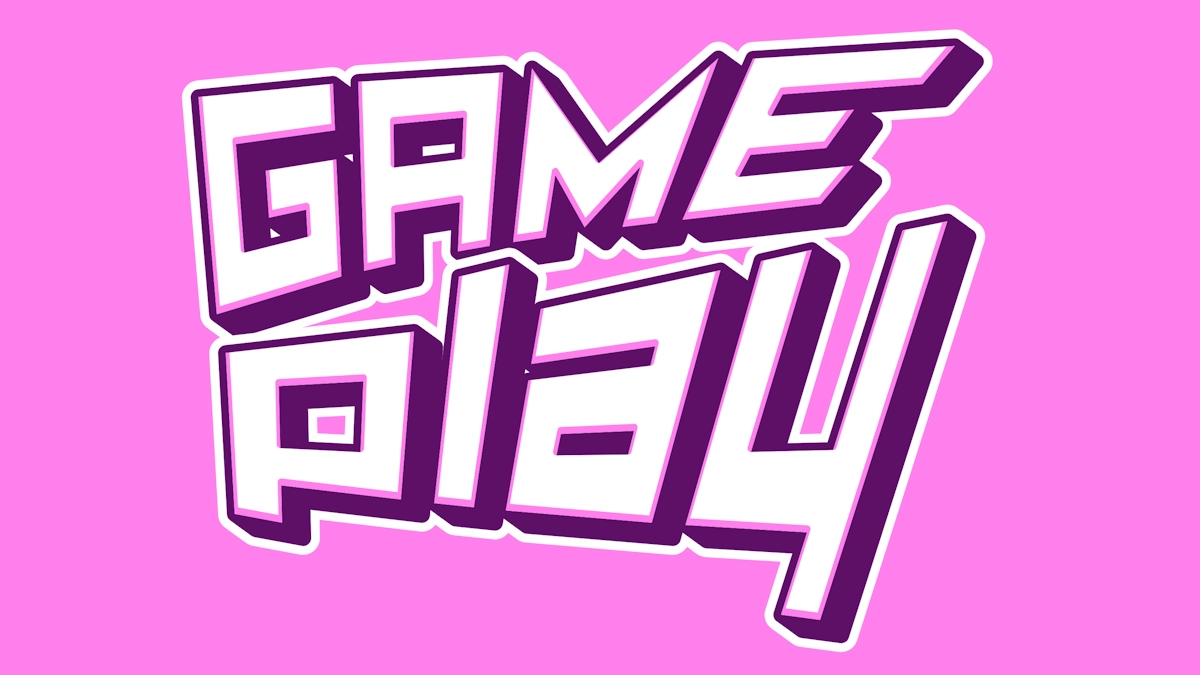 Texte 3D violet de jeu pour joueurs et streamers
