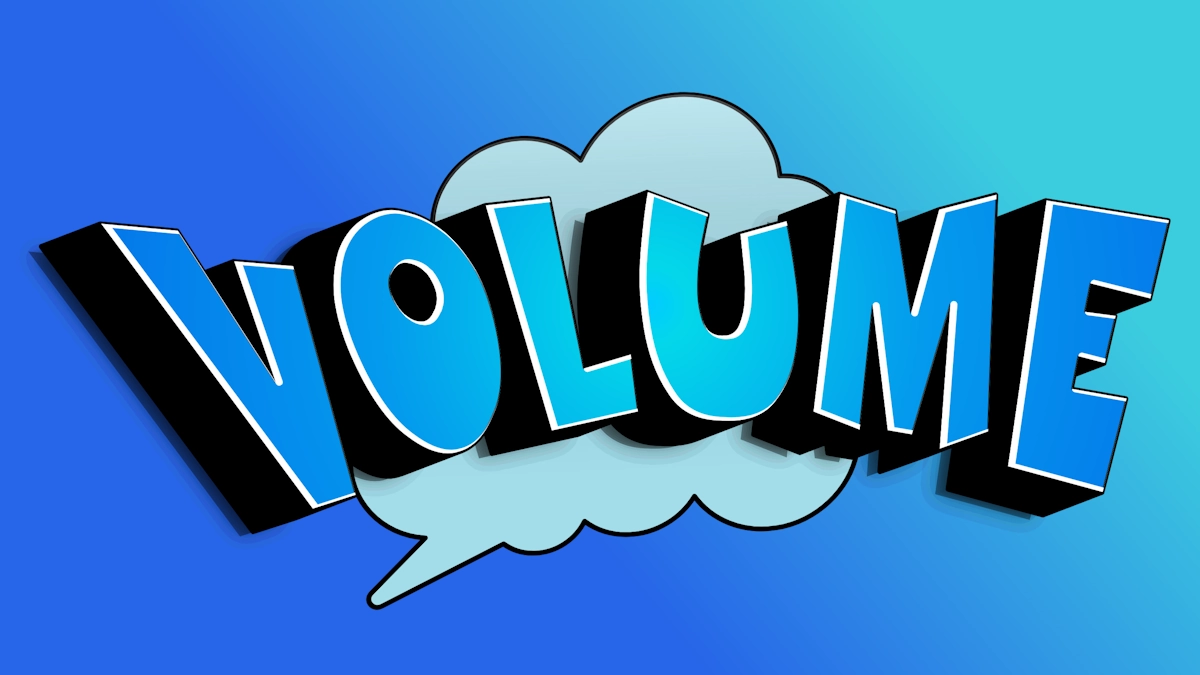 Texte 3D bleu au style bande dessinée avec ombre noire