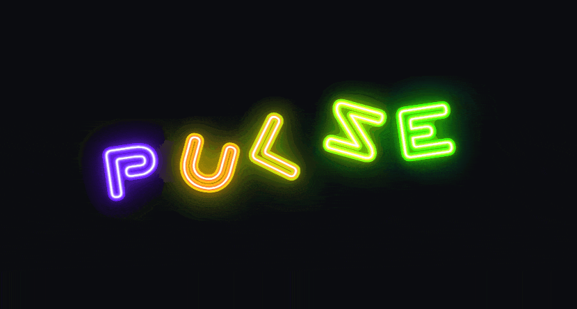 Texte néon multicolore