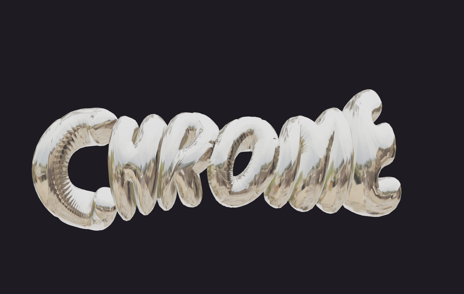 Faire un texte avec une police chrome