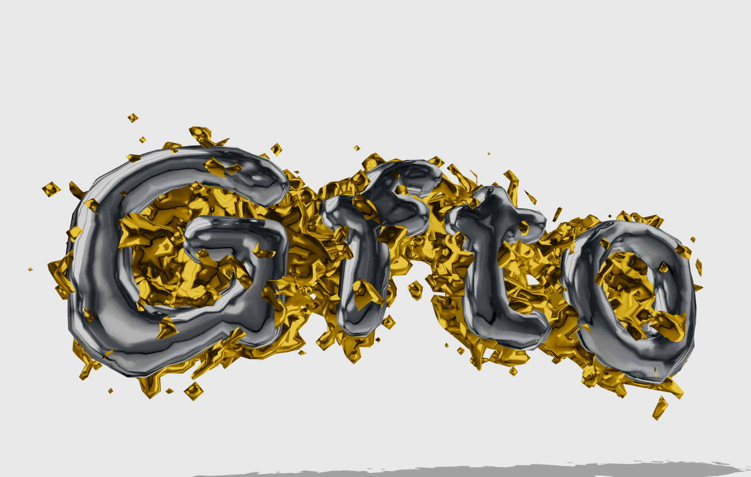 Légende jolie en liquide chrome et or
