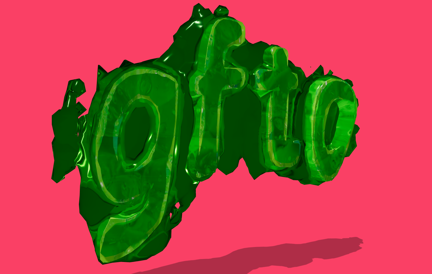Faire un texte avec une police en mucus vert