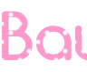 Créez une belle image PNG avec texte rose sur fond rose avec la police Comfortaa