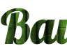 Titre en ligne avec fond vert en bambou - Police Lobster