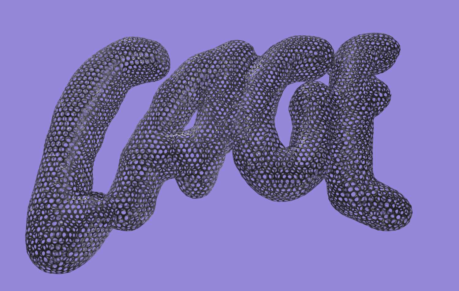 Texte 3D futuriste en grille. Belle inscription 3D.