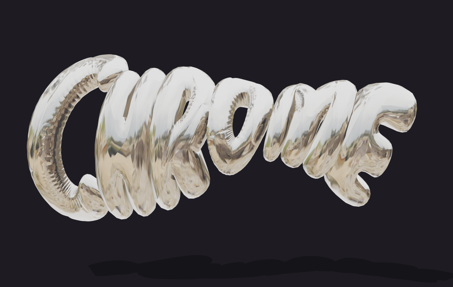 Texte 3D chromé. Créer un logo en ligne.